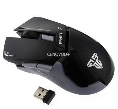 Игровая компьютерная мышь со светодиодной подсветкой беспроводная (760032) Черная