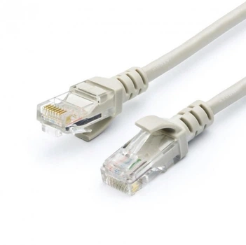 Патч-корд 2.0 м ATCOM СЕРЫЙ/Grey UTP RJ45 Cat.5e 24AWG CCA литой (4963)