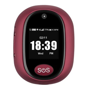 Трекер GPS брелок 4G для детей и пожилых людей, с камерой, экраном, кнопкой SOS, аудиозвонком, шагомером VJOYCAR RF-V45 (eg-100627)