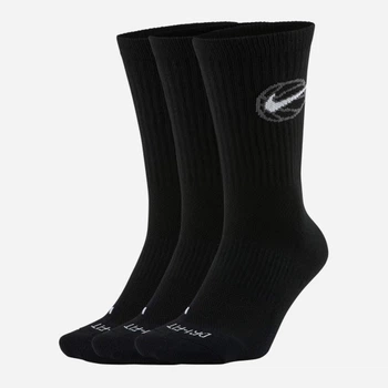 Набор мужских носков высоких Nike Crew Everyday Bball DA2123-010 38-42 3 пары Черный (194499990970)