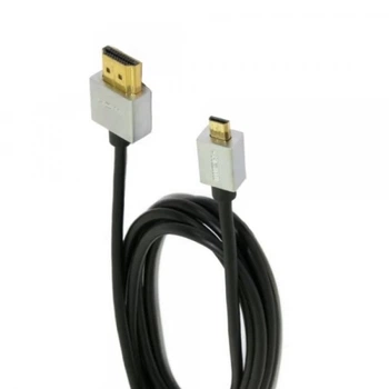 Шнур Comp HDMI - mini HDMI, 2м, Ultra Slim, v.1.4, gold (CP55545)