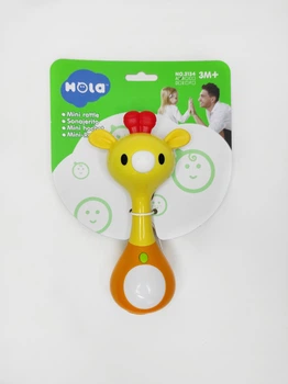 Погремушка музыкальная Hola Toys "Жираф" с грызунком и подсветкой