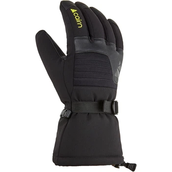 Мужские лыжные (сноубордические) перчатки Cairn Olympus full black-lemon 8 0494436-139