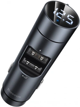 FM-модулятор Baseus BS-01 Energy Column MP3 Charger 2USB 3.1A Grey (CCNLZ-0G)