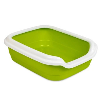 Туалет для котів з бортиком Природа Comfort L 39x49x15 см, зелений