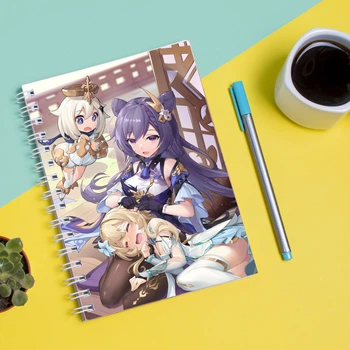 Скетчбук (Sketchbook) блокнот для рисования с принтом "Genshin Impact - Геншин Удар 13"
