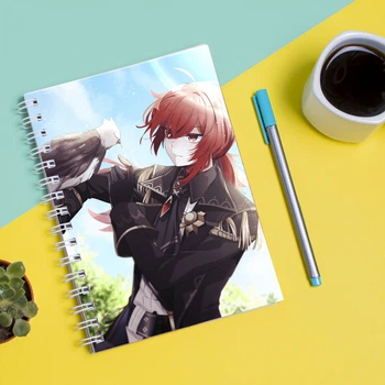 Скетчбук (Sketchbook) блокнот для рисования с принтом "Genshin Impact - Геншин Удар 10"