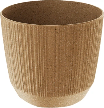 Горщик для квітів PRP Ryfo ECO Wood 110 мм Круглий Бежевий (81923-4665)