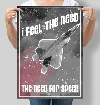 Постер мотивирующий I feel the need, the need for speed Motivator (М181_А3)