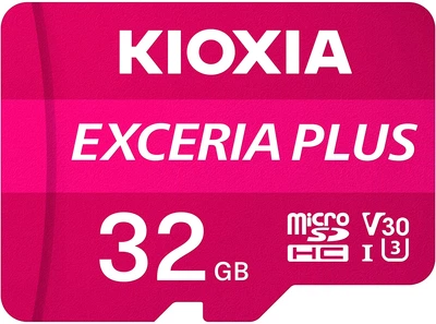 Карта пам'яті Kioxia Exceria plus microSDXC 32GB Class 10 U3 V30 (LMPL1M032GG2) + адаптер SD (6788132)