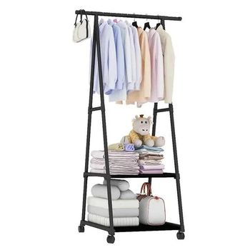 Передвижная напольная вешалка для одежды с двумя полками The New Coat Rack