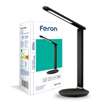 Світильник настільний світлодіодний Feron DE1728 чорний 9 Вт 2700-6500К (40050)