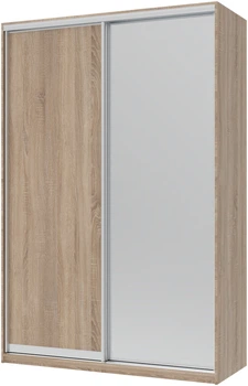 Шкаф купе Сити Лайт Doros Дуб сонома 1 ДСП / 1 Зеркало 150х60х225 см (42002039)