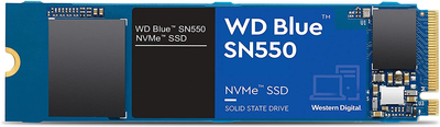 SSD накопитель WD M.2 NVMe PCIe 3.0 4x 2TB SN550 Blue 2280 (WDS200T2B0C) (WDS200T2B0C)