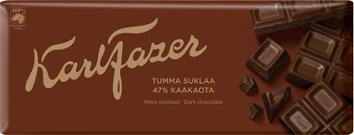 Черный шоколад Fazer 47% какао 200 г (6411401015861)