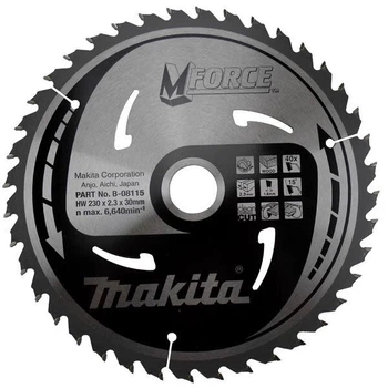 Диск пильный по дереву 230х30 мм 40T Makita M-Force B-08115