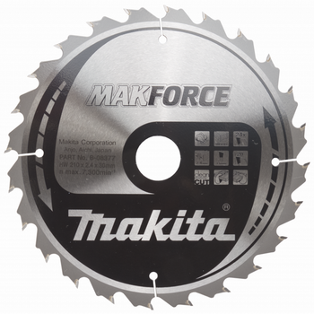 Диск пильный по дереву 210х30 мм 24T Makita Makforce B-08377