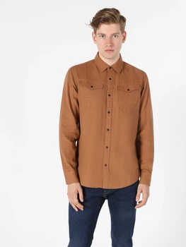 Сорочка бавовняна чоловіча Colin’s CL1050210 S Caramel (8682240949237)