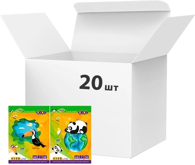 Набор цветной бумаги ZiBi A4 14 листов 7 цветов 70 г/м2 20 упаковок Ассорти (ZB.1907)