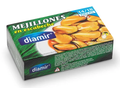 Мідії чилійські Diamir калібру 14/18 у маринаді 111г