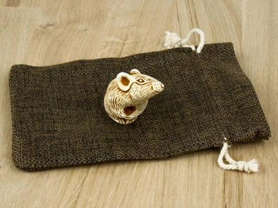 Статуэтка Крыса Cutie Netsuke charm Гипс 3.8x3.5x2.5 см (00750)