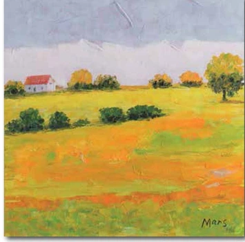 Картина на холсте Bubola E Naibo Пейзаж и домик 80х80 см (Z11980)