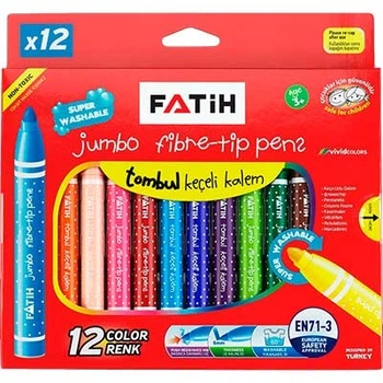 Фломастеры 12 цветов Fatih Jumbo 34260