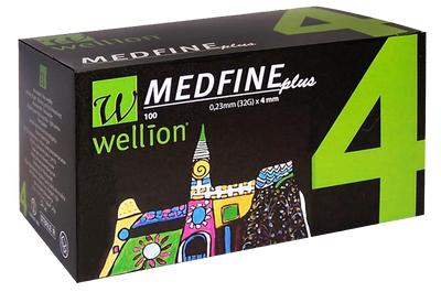 Голки інсулінові Wellion Medfine 4мм, 32G - Велліон Медфайн 4мм