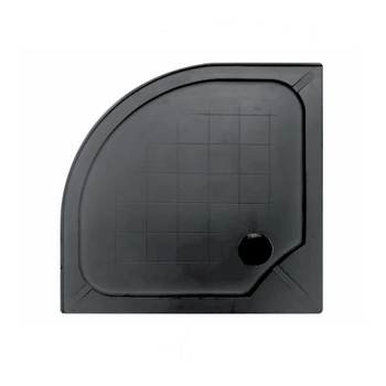 Поддон для душевой кабины ASIGNATURA Velvet 90x90x10см полукруглый из искусственного камня c сифоном черный 19837002