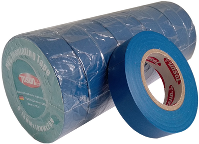 Упаковка изоленты TOSUNlux PVC 20 м 10 шт Синяя (PVC0131920BL)