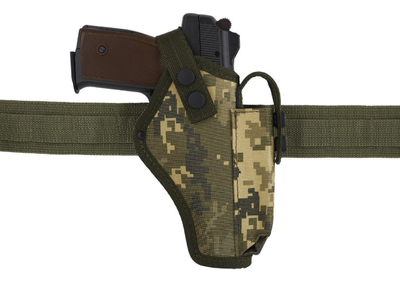 Кобура АПС Автоматический пистолет Стечкина поясная с чехлом под магазин OXFORD 600D пиксель MS