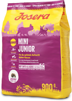 Сухой корм для щенков малых пород Josera MiniJunior с уткой и рисом 900 г (4032254745150)