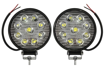 LED Фары БЛИЖНЕГО света круглые. Светодиодная фара противотуманная на 9 диодов. 05T-27W/25/F.