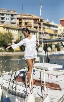 Пляжне плаття з вишивкою Fresh Cotton 352 F-1c 48(XL) Білий