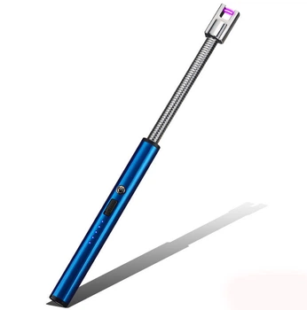 USB запальничка з гнучким проводом для газової плити, духовки, для розпалювання, з вбудованим акумулятором (Blue) (DRAGON, Domestic-02)