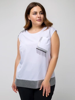 Блуза "Вейла" (белый) 54 (XXXL)