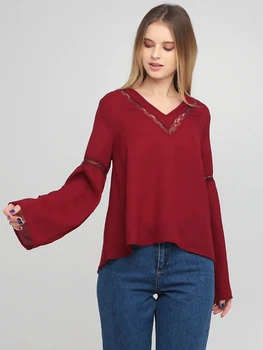 Демисезонная блуза Rut & Circle 1031-000429 S (37577S) Бордовый