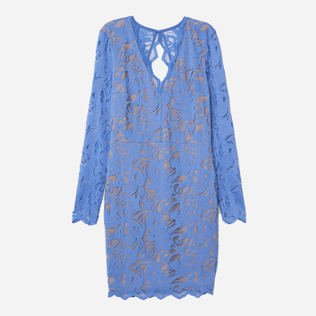 Сукня коротка жіноча H&M 0610602 32 Синя з бежевим (KAY2000001324189)