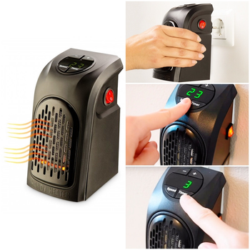 Тепловентилятор обогреватель UKC Handy Heater 400 Вт работает от розетки