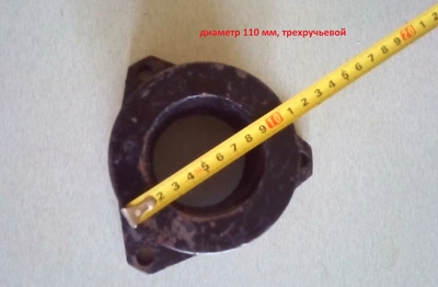 Шкив ремня дизельного двигателя 190N трехручейный Ø110 мм посадочные 138 мм