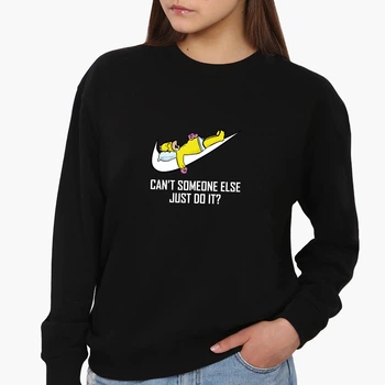 Свитшот женский Гомер Симпсон (The Simpsons JUST DO IT) (8771-2043) Черный S
