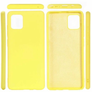 Силиконовый (TPU) чехол Deexe Silicone Case для Samsung Galaxy Note 10 Lite (N770) - Yellow