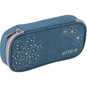 Пенал шкільний Kite 662 Flowery К19-662-1 Синій