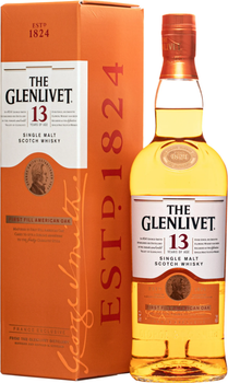 Віскі Glenlivet First Fill American Oak 13 років витримки 0.7 л 40% в подарунковій дерев'яній упаковці (5000299633281)