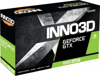 ゆうこりん213 Видеокарта GeForce GTX 1660 Super 6Gb GDDR6 INNO3D Twin X2 (N166S2