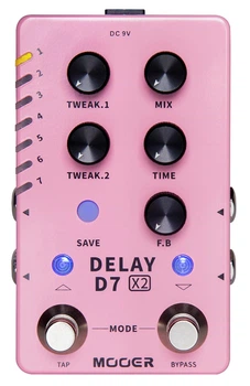 Гитарная педаль дилей MOOER D7 X2 Delay