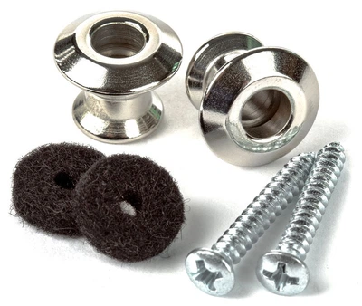 Набор пуговиц для крепления гитарного ремня Dunlop Straplok Dual Design Strap Button Set - Nickel