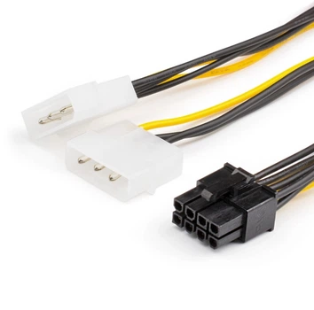 Кабель-переходник 8 pin - 2*Molex 4 pin 15см ATCOM для питания видеокарты (8604)