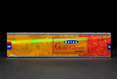 Элитные пыльцевые благовония золотого цвета Gold Gleam Satya (Голд Глим Сатья) 20 г