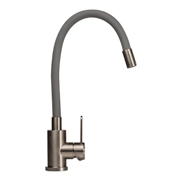 Смеситель для кухни Globus Lux Wien с гибким изливом, нержавеющая сталь (SUS2-203SG)
